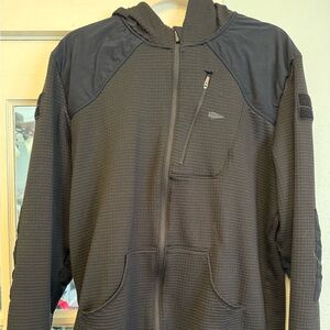 Goruck Full Zip Polar Fleece Men's Black Hoodie